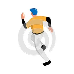 Running Baseball Player Composition