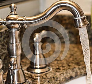 Running bathroom sink