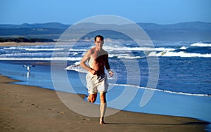 Running on the beach