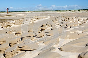 Running in the beach alone