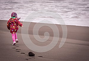 Running on the beach