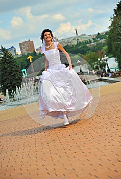 The running bride