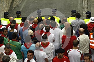 Running of the bulls in Pamplona