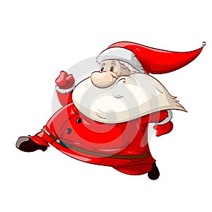 Running Cartoon Santa photo