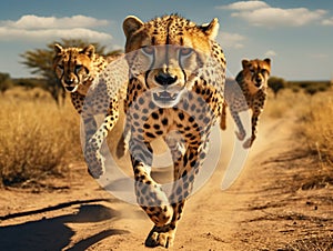 Running cheetahs