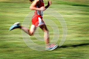 Running Cross Country Race Speed Blur Competition