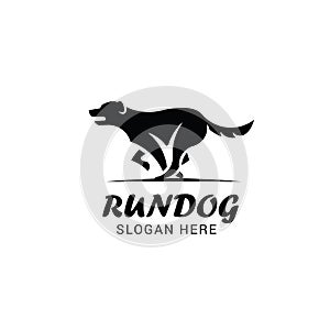 Running dog logo template