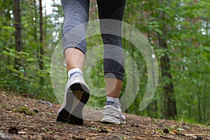 Running feet on the slope