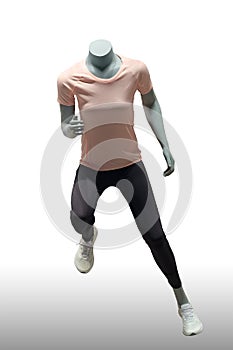 Running female mannequin