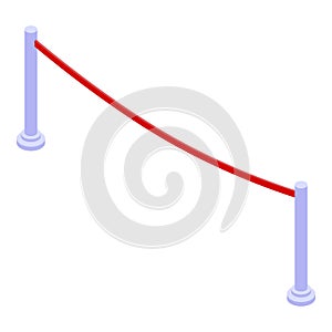 Running finish line icon, isometric style