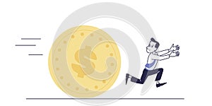 Running from Giant Rolling Coin