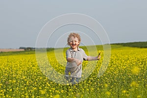 Running ginger boy