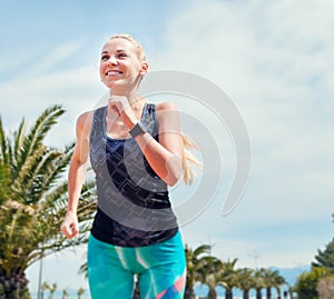 Running girl portrait