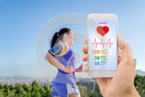 Running with healthcare app