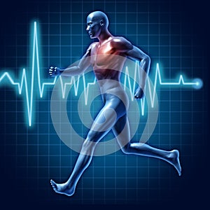 Running heart rate man active runner health chart