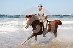 Running Horse at beach
