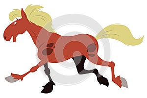 Running horse. Illustration for internet and mobile website