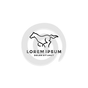 running horse logo vector