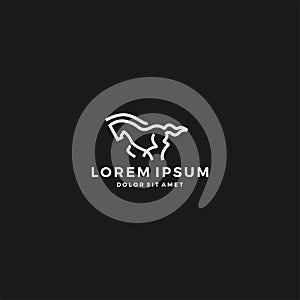 running horse logo vector