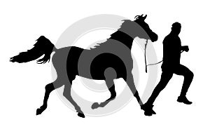 Running horse silhouette 