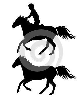 Running Horse silhouette ~