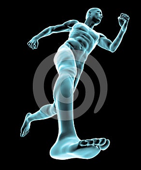 Running human body