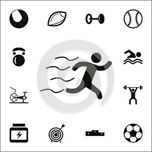 Running icon. Detailed set of Sport icons. Premium quality graphic design sign. One of the collection icons for websites, web desi