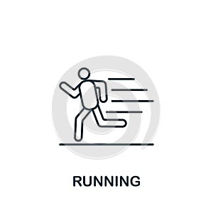 Running icon. Monochrome simple Fitness icon for templates, web design and infographics