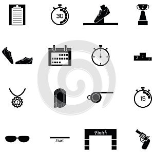 Running icon set