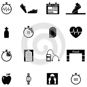 Running icon set