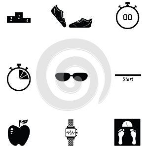 Running icon set