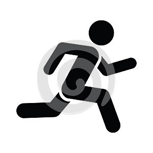 Running icon of sportsman, runner on the track, the sport icon set