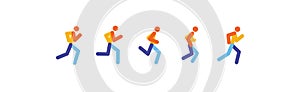 Running and jogging people. Sport run people silhouette, illustration run and jogging people. runing motion. vector