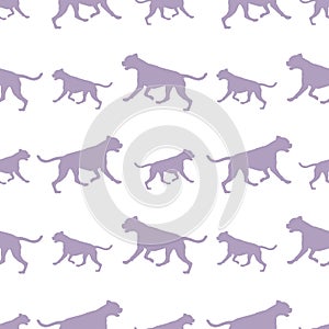 Running and jumping german boxer isolated on a white background. Seamless pattern. Endless texture. Design for wallpaper