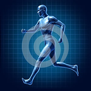 Running man active runner energy diagram medica