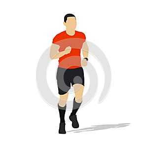 Running man, flat vector illustration