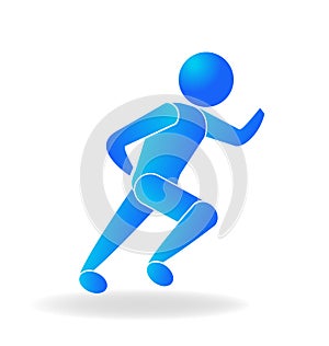 Running man health icon symbol