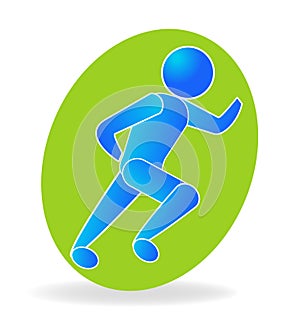 Running man health icon symbol