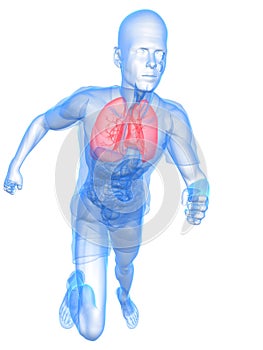 Running man - painful lung