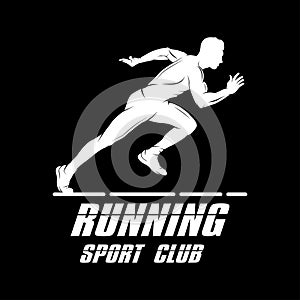 Running Man silhouette Logo