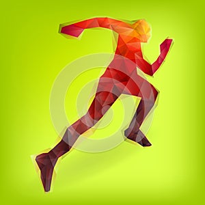 Running man, sport vector illustration