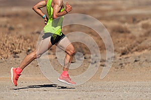 Running man trail runner cross country