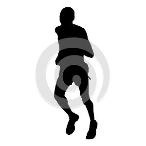 Running man vector isolated silhouette