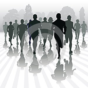 Running people