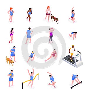 Running People Icons Set