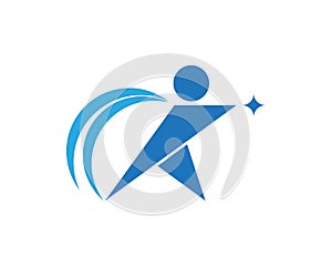 Running people logo template
