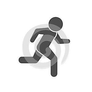 Running person or man glyph icon