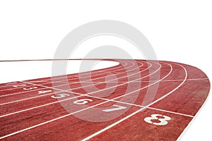 Running race track background with white