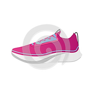 Running Shoes Flat Illustration. Clean Icon Design Element on Isolated White Background