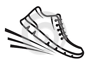 Running shoes icon photo